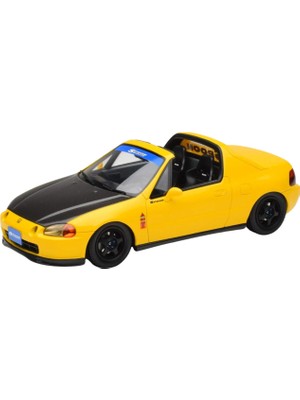 Otto Mobile 1:18 1996 Honda Civic Del Sol Spoon Phoenix Yellow Model Araba
