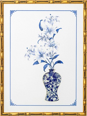 The Mia Floral Seramik Karo Tablo 60 x 80 cm
