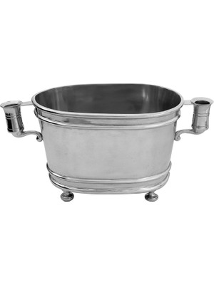 King's Pewter Kulplu ve Ayaklı Kalay Çiçeklik
