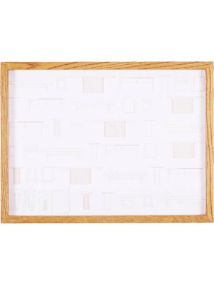 Ananas Edge Serisi Honey Meşe Masif Ahşap Çocuk Odası Çerçeve 32 x 42 cm