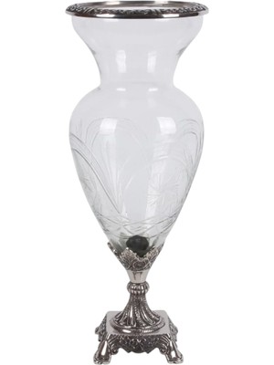 Bakara Collection Gümüş Cam Vazo