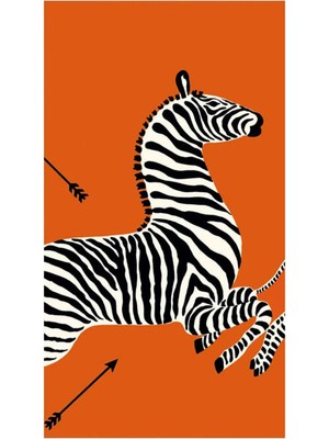 Caspari Zebras Orange Desenli 15'li Servis Peçetesi Seti