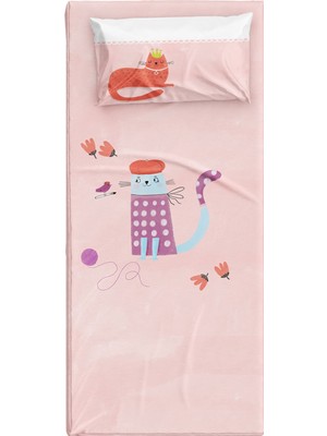 Itsy Bitsy Kids Kitty Of Queens Pamuk Saten Bebek Çocuk Çarşaf Seti 80 x 140 cm