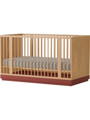 Babywulf Dual Berry Ahşap Yükseklik Ayarlı Bebek Beşik 70 x 140 cm