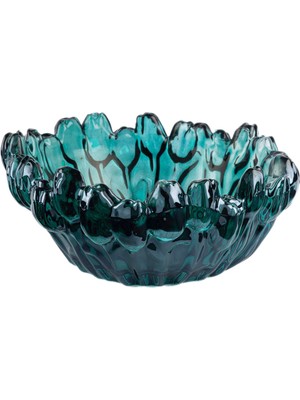 Mikasa Moor Posy Yeşil Lüster Dekoratif Cam Kase 30 x 12CM