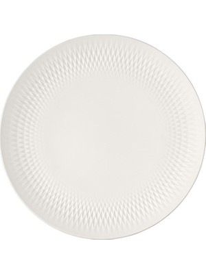 Villeroy & Boch Manufacture Collier Porselen Beyaz Dekoratif Servis Tabağı
