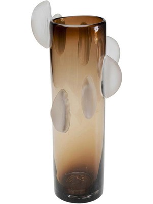 Kare Design Crispy Kahverengi Cam Vazo 46 cm