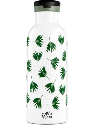 Mamawata Palm Beyaz Çelik Pipetli Çocuk Termos Suluk 470 ml