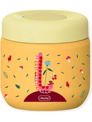 SipnJoy Twisty Joy Sarı Çelik Çocuk Termos Yemek Kabı