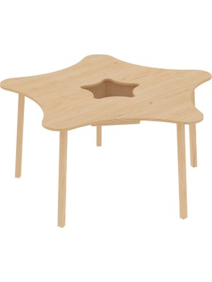 Simre Kids Yıldız Masa Montessori Ahşap Ergonomik Çocuk Aktivite ve Oyun Masası