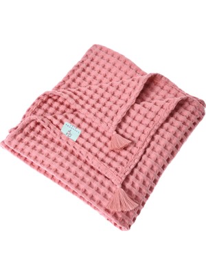 Casadora Baby Pembe %100 Pamuk Waffl Bebek Pike Örtü 90 x 120 cm