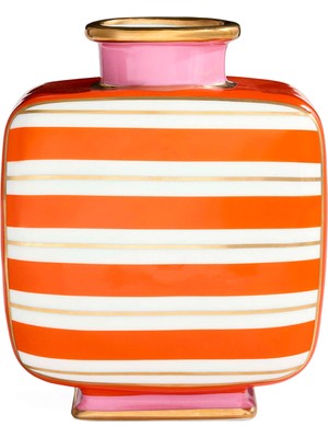 Jonathan Adler Portofino Square Turuncu Pembe Seramik Vazo