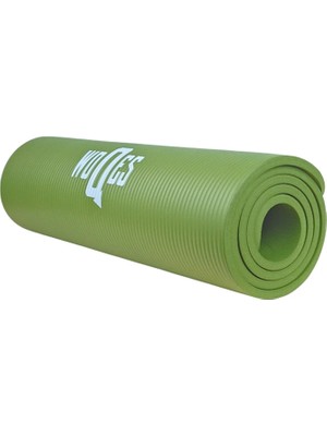 Woqes Yeşil Konforlu ve Kaymaz Nbr Yoga Matı Pilates Matı 10 mm