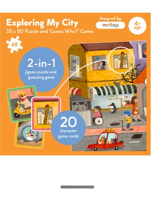 Moritoys Exploring My City: 48 Parça Puzzle ve Tahmin Oyunu