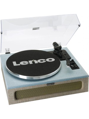 Lenco LS-440BUBG Mavi Kumaş Dahili Hoparlörlü Bluetooth Pikap