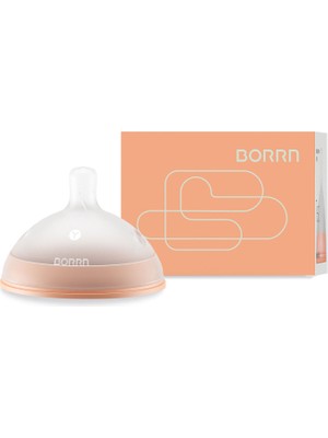 Borrn Turuncu Silikon 9+ Ay Değişken Akışlı Antikolik Biberon Emziği