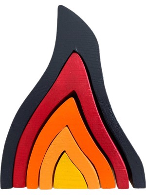 Spika & co Wooden Fire Alev 5'li Ahşap Oyuncaklar