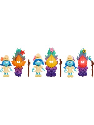 Şirinler Model 1 Kayıp Köy Smurfstorm 3'lü Figür Set