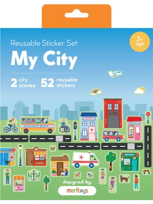 Moritoys Reusable Sticker Set My City Tak Çıkar Çıkartma Oyunu