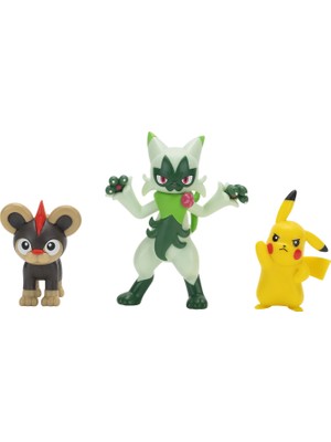 Pokemon Battle 3'lü Figür Oyuncak Seti