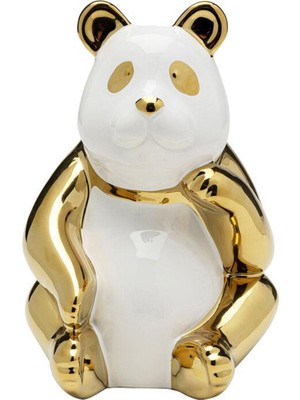 Kare Design Deco Figurine Panda Altın Rengi Dekoratif Obje