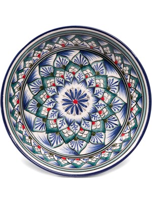 Har Mihrap Mavi Çini Desenli Seramik Çerezlik