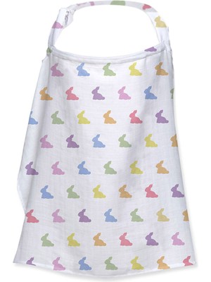 Deux Lapins Rainbow Lapin Müslin Bebek Emzirme Önlüğü