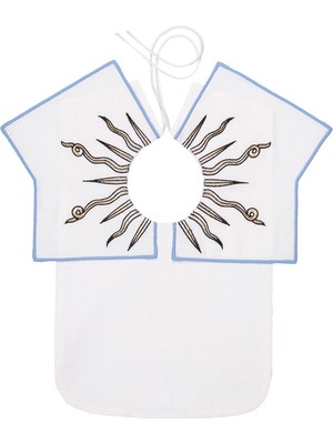 Baron Venus Sun Iı Bib Beyaz Koton Kız Bebek Mama Önlüğü