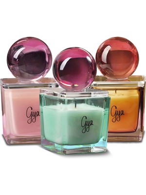 Gya Candle Art Harmony Yeşil Kutu 3'lü Mum Seti