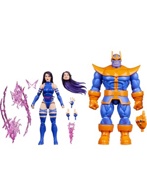 Marvel Legends Gamerverse Psylocke Vs Thanos Retro Video Game 2'li Aksiyon Figür Seti