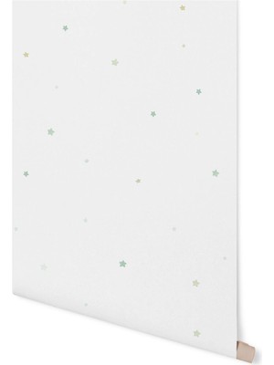 Pop By Gaea Lime Yıldızlar Çocuk Odası Duvar Kağıdı 100 x 100 cm