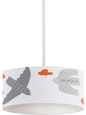Itsy Bitsy Kids Bird Of Life Gri Çocuk Odası Tavan Aydınlatma