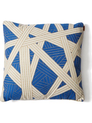 Missoni Home Nastri Mavi Krem Desenli 40X40 Dekoratif Yastık