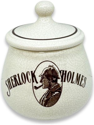 Lubinski Italy Sherlock Holmes Bej El Yapımı Seramik Küçük Boy Pipo Tütün Kavanozu