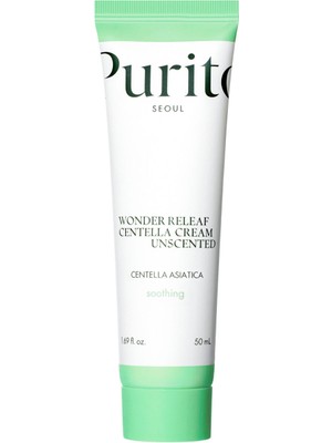 Purito Wonder Releaf Centella Cream Unscented Nem ve Hidrasyon Yükselten Kızarıklık Önleyici Centella ve Peptit Kremi 50 ml
