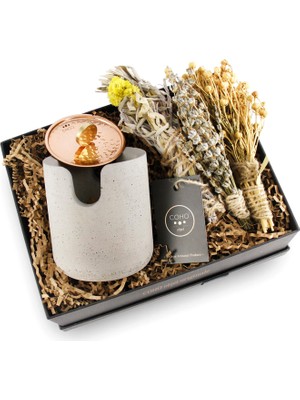 Coho Objet Coho Box Therapy Tütsülük & Üzerlik & Adaçayı & Lavanta Hediye Seti