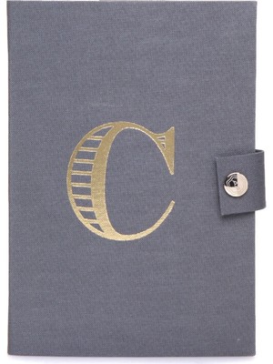 Lila Harf Baskılı Çıtçıtlı Defter