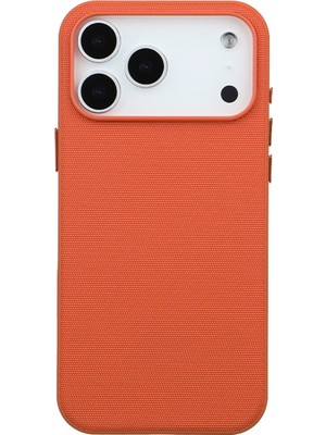 Deercase iPhone 17 Pro Max Turuncu Gizli Magsafe Uyumlu Mikro Kabartma Dokulu Premium Telefon Kılıfı