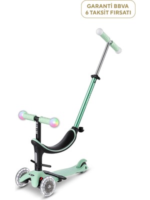 Micro Mini 2 Grow Deluxe Magic LED Işıklı Oturaklı Ayarlanabilir Gidonlu 3 Tekerlekli 1-6 Yaş Çocuk Scooter
