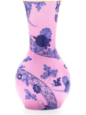Ginori 1735 Oriente Italiano Azalea Tulip Desenli Pembe Vazo