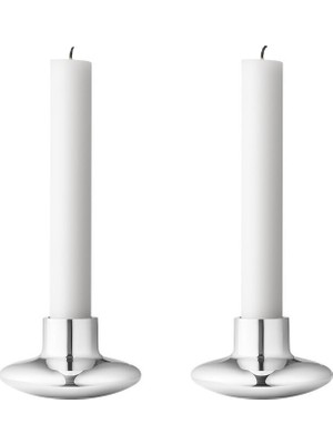 Georg Jensen Silver Geometrik Formlu 2li Şamdan