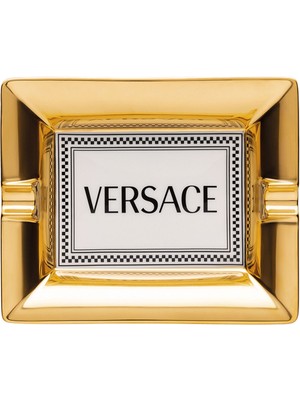 Versace Medusa Rhapsody Altın Rengi Porselen Kül Tablası 16 cm