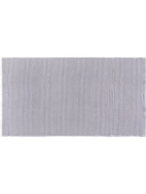 L’appartement Terry Striped Fibrosoft ® White Dark Grey Pamuklu Tekli Banyo Havlusu 100 x 180 cm