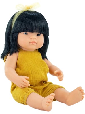 Miniland Mf And M Baby Doll Asian Girl Oyuncak Bebek 38 cm