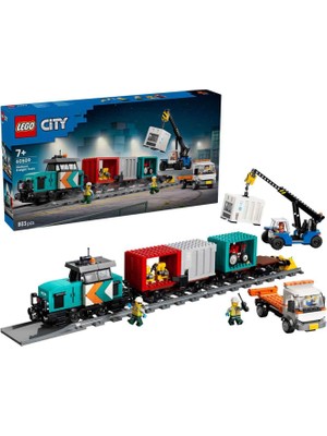 LEGO City Vinç ve Kamyonlu Liman Yük Treni 7+ Yaş 803 Parça Yapı Oyuncağı 60509