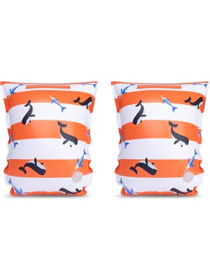 Swim Essentials Red White Whale Şişme Yüzme Kolluğu