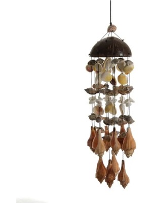 Empressco Deniz Kabuğu Hindistan Cevizi Coconut Rüzgar Çanı Gülü