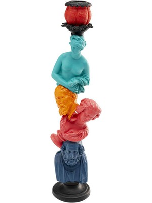 Kare Design Balance Art Renkli Şamdan