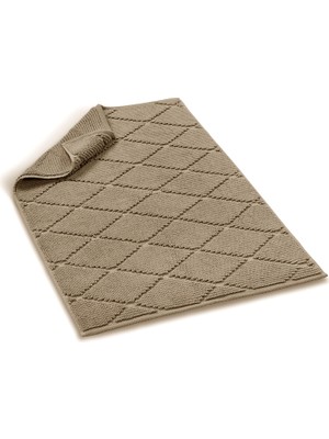 L’appartement Diamonda Warm Gray Pamuk Banyo Paspası 60 x 90 cm