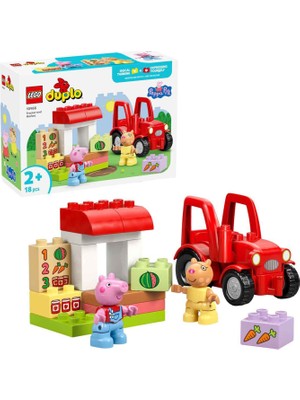 LEGO Duplo Peppa Pig Traktör ve Pazar 18 Parça 2+ Yaş Yapı Oyuncağı 10468